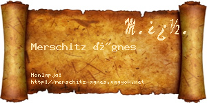 Merschitz Ágnes névjegykártya